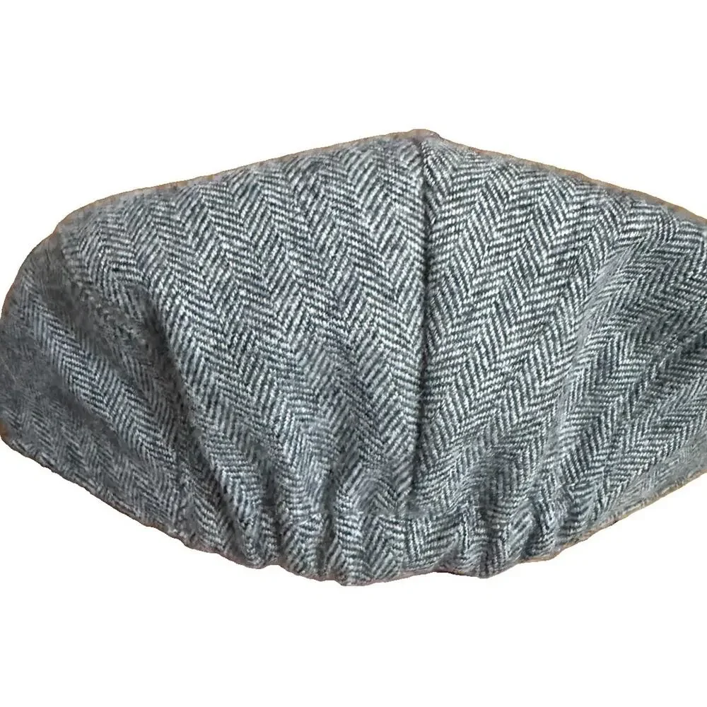 JANIE AND JACK New’s Boy Wool Gray Herringbone Cap Wedding Photoshoot Size 2-3